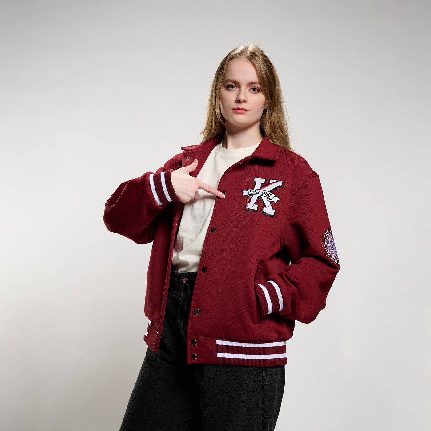 Red Campus Varsity Jacket