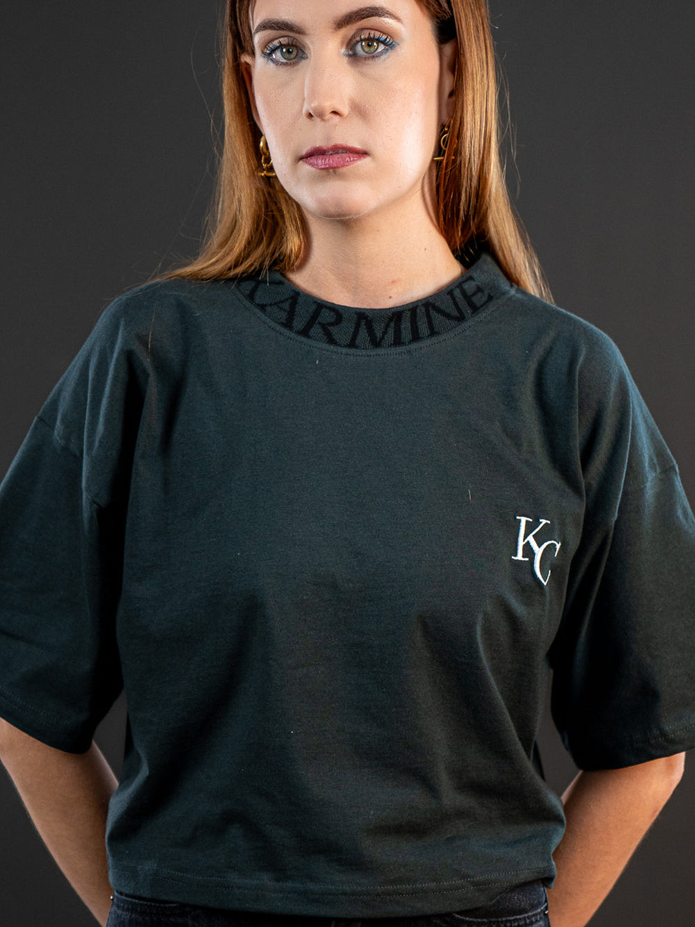 Cropped Monogram T-shirt Black