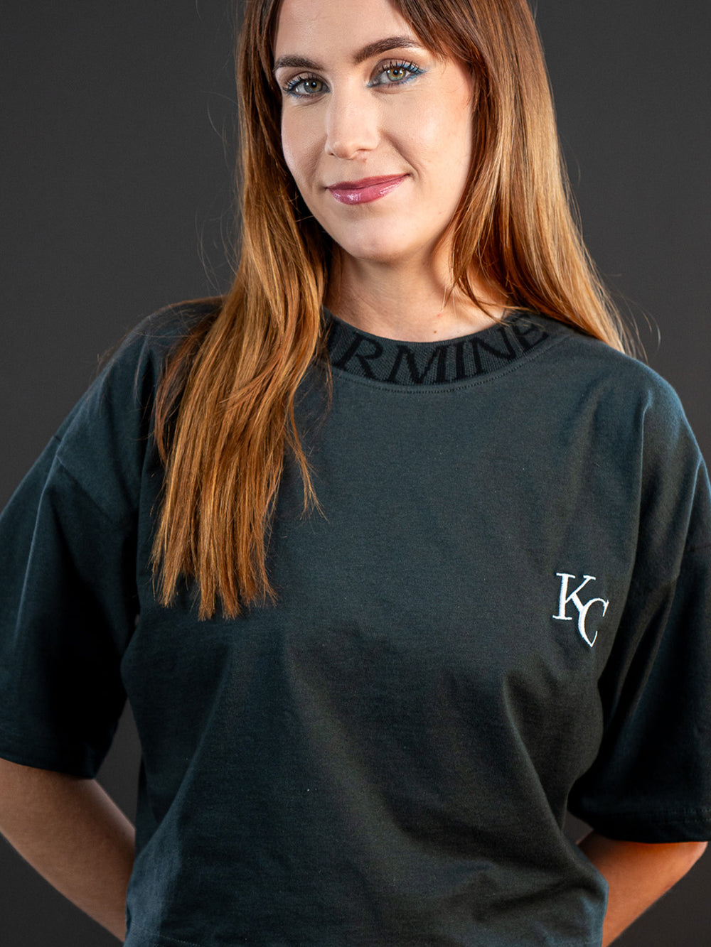 Cropped Monogram T-shirt Black