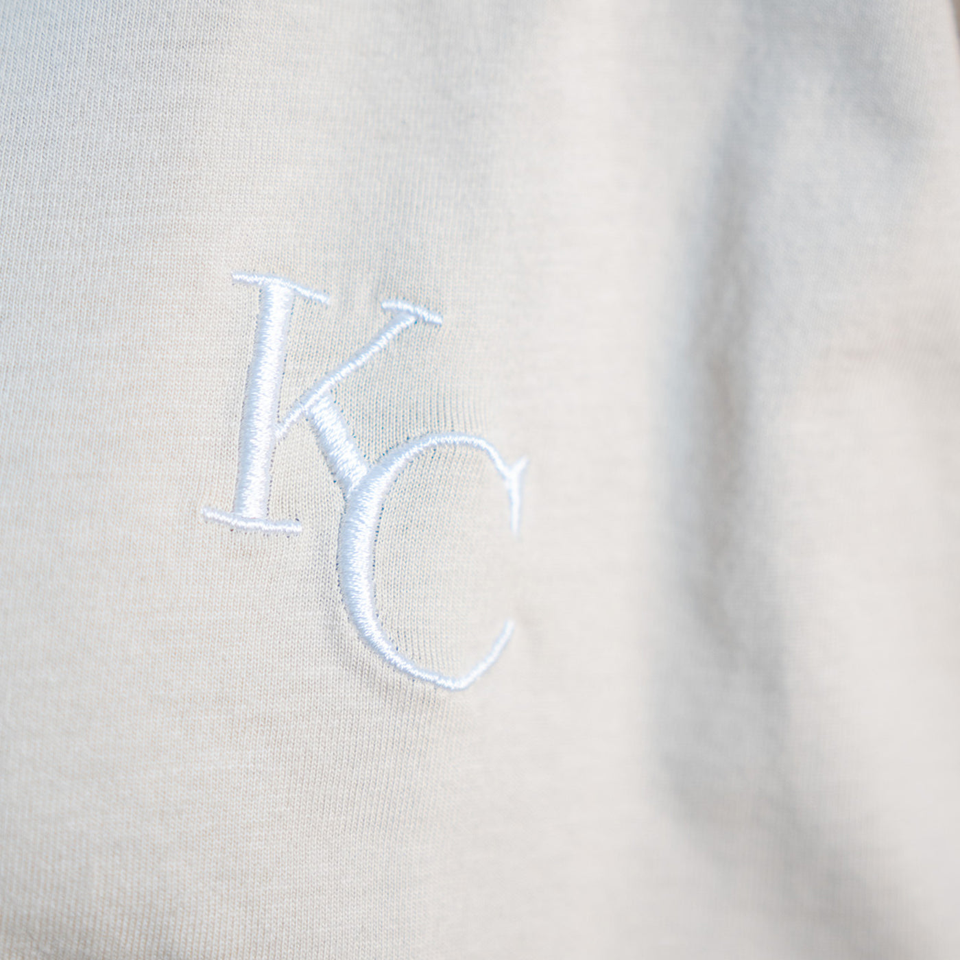 Cropped T-shirt Monogram Beige