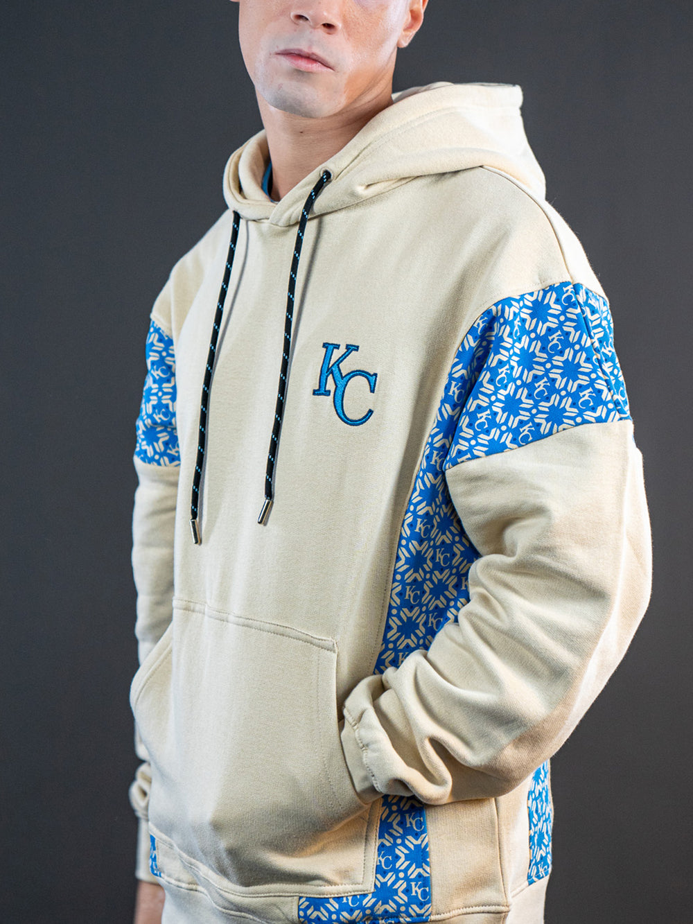 Hoodie Monogram Beige