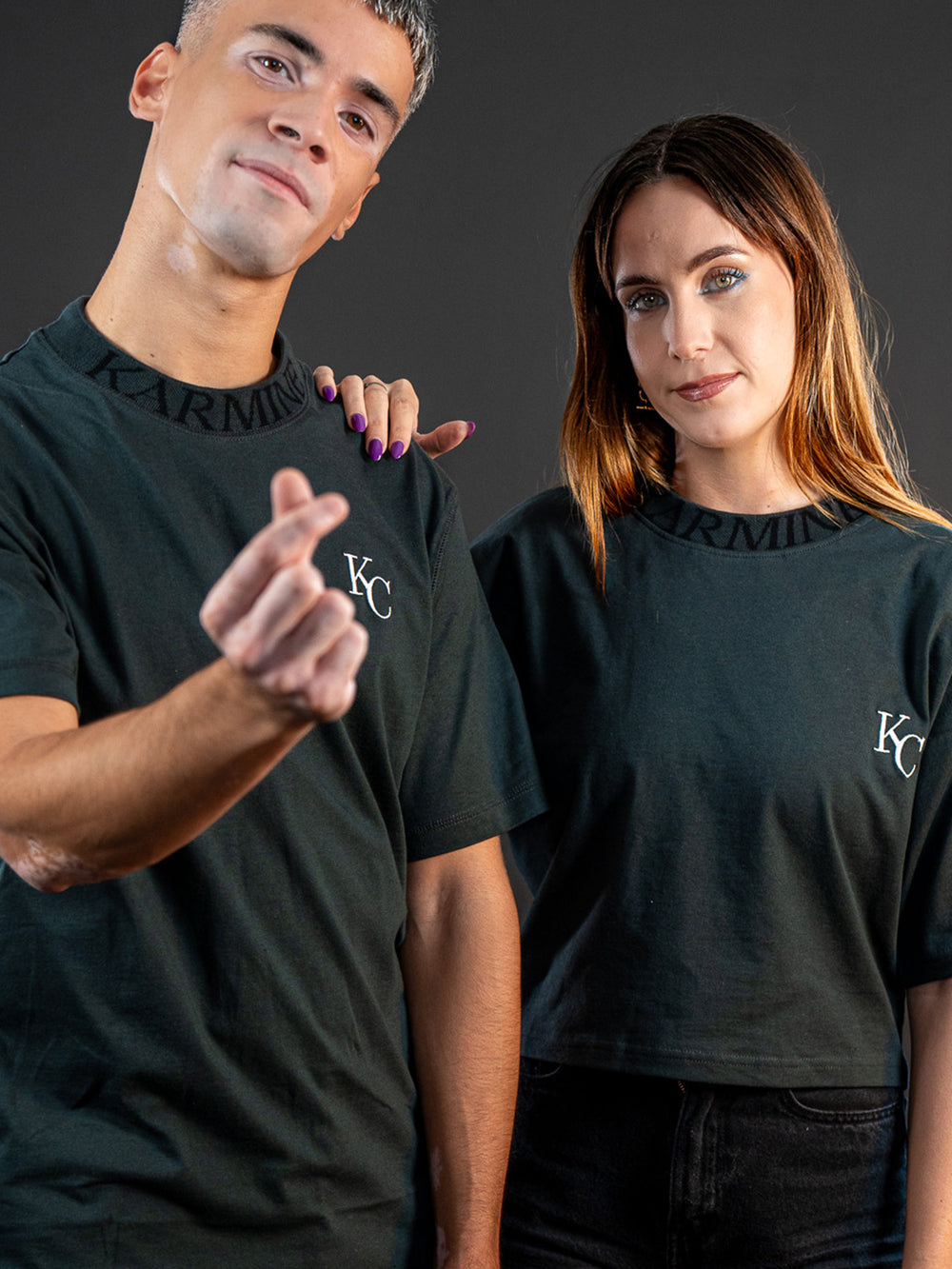 Cropped Monogram T-shirt Black