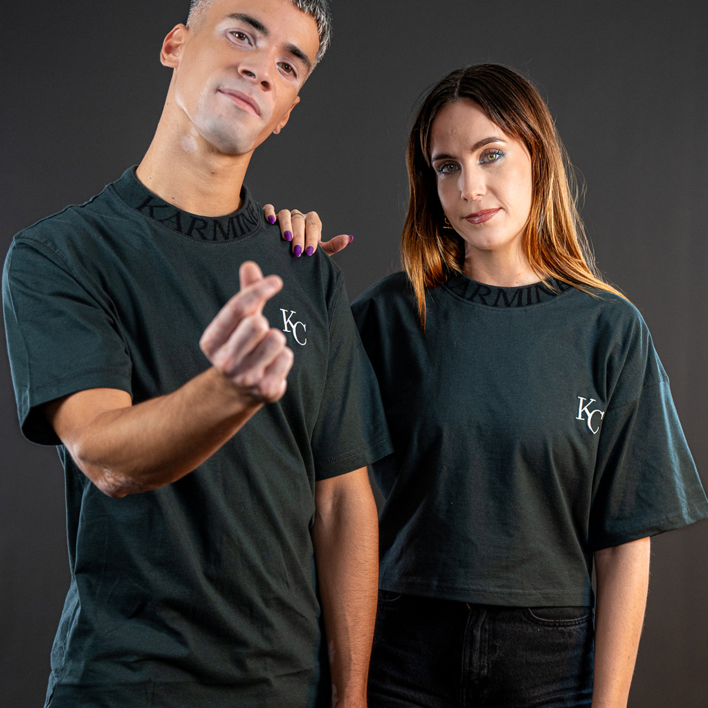 Cropped Monogram T-shirt Black