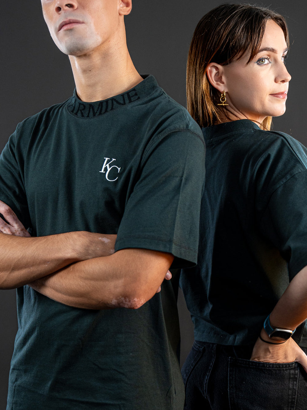 Cropped Monogram T-shirt Black