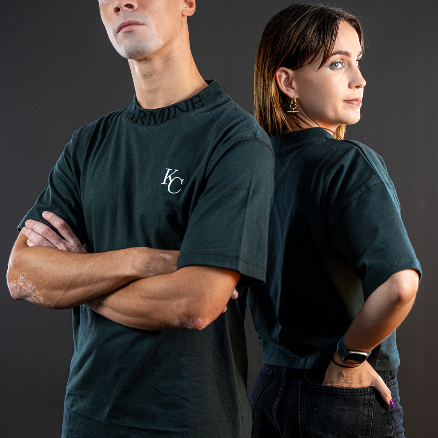 Cropped Monogram T-shirt Black