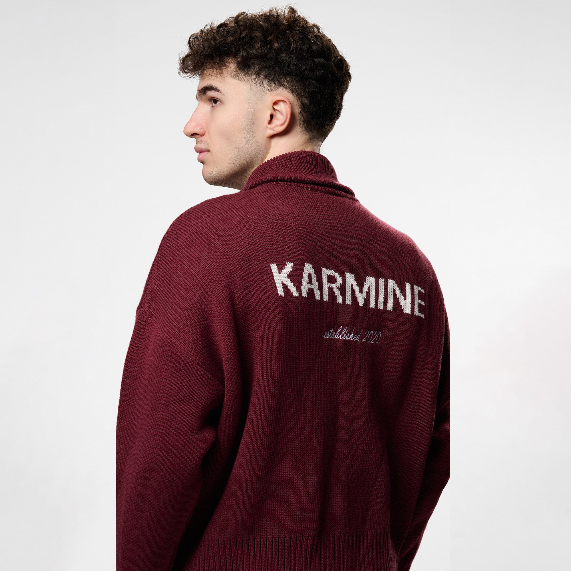 FW25 - Le Pull Zip Knit Bordeaux