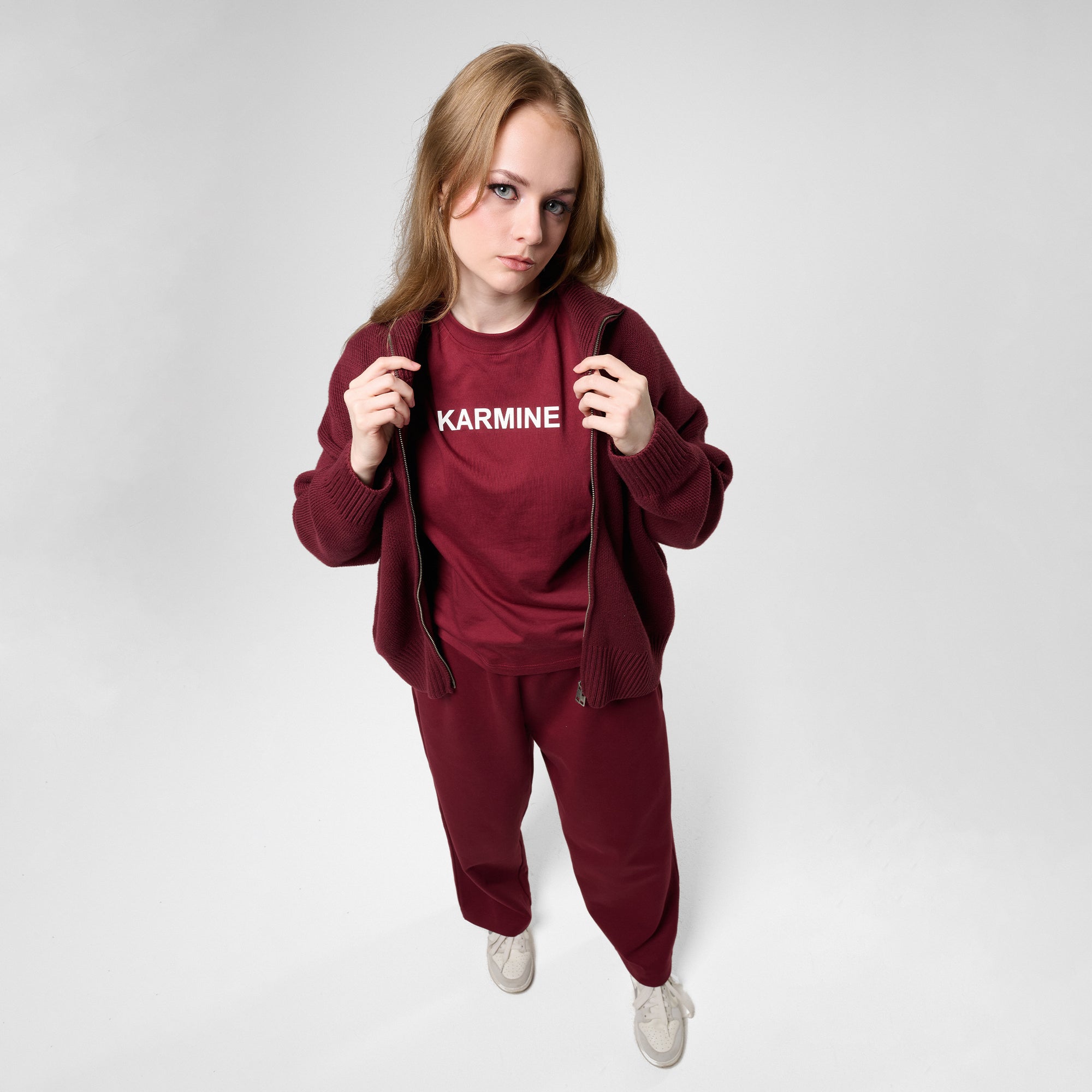 FW25 - Le Pull Zip Knit Bordeaux