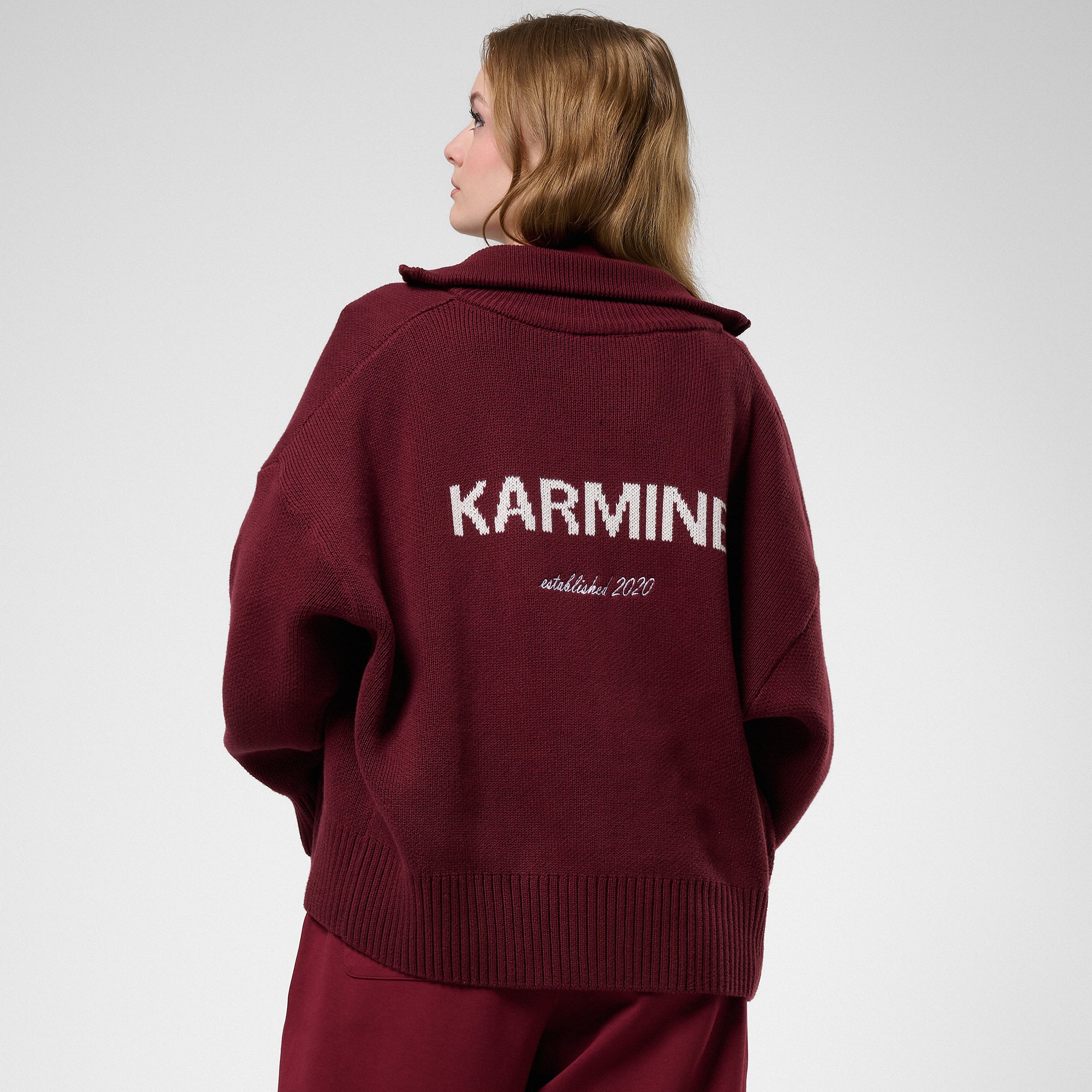 FW25 - Le Pull Zip Knit Bordeaux