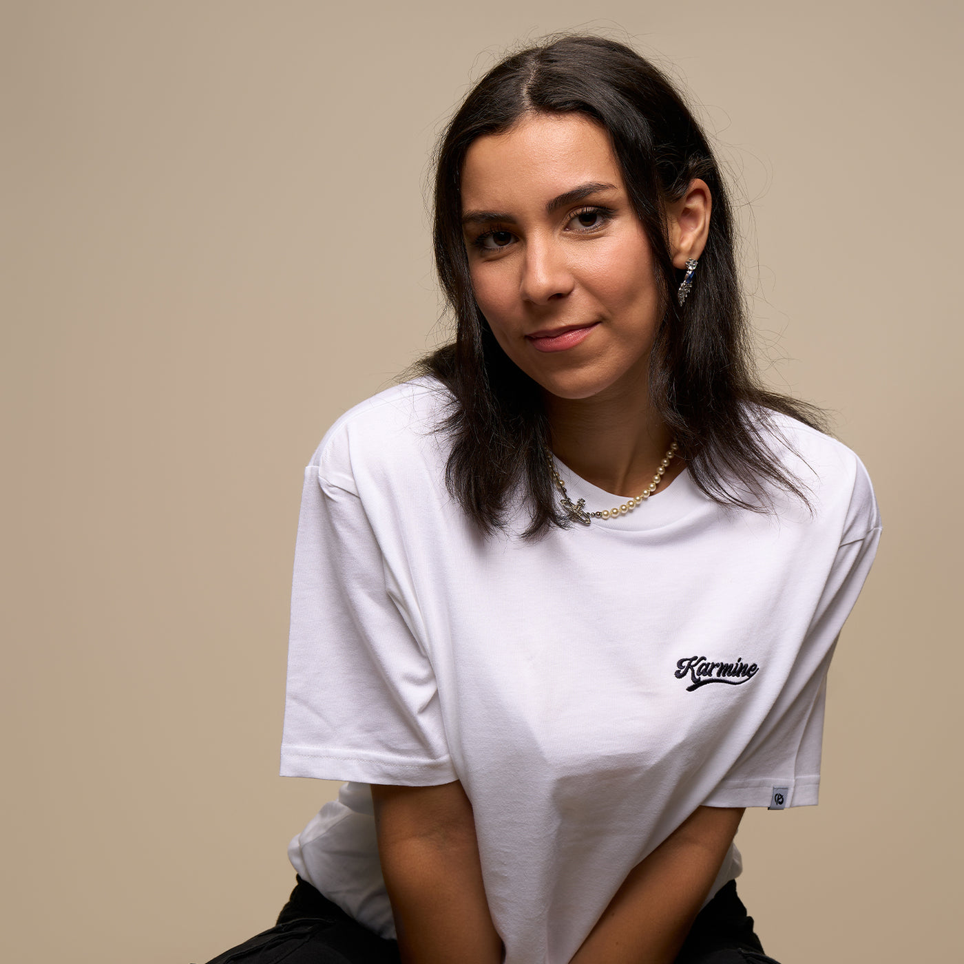 White baseball t-shirt