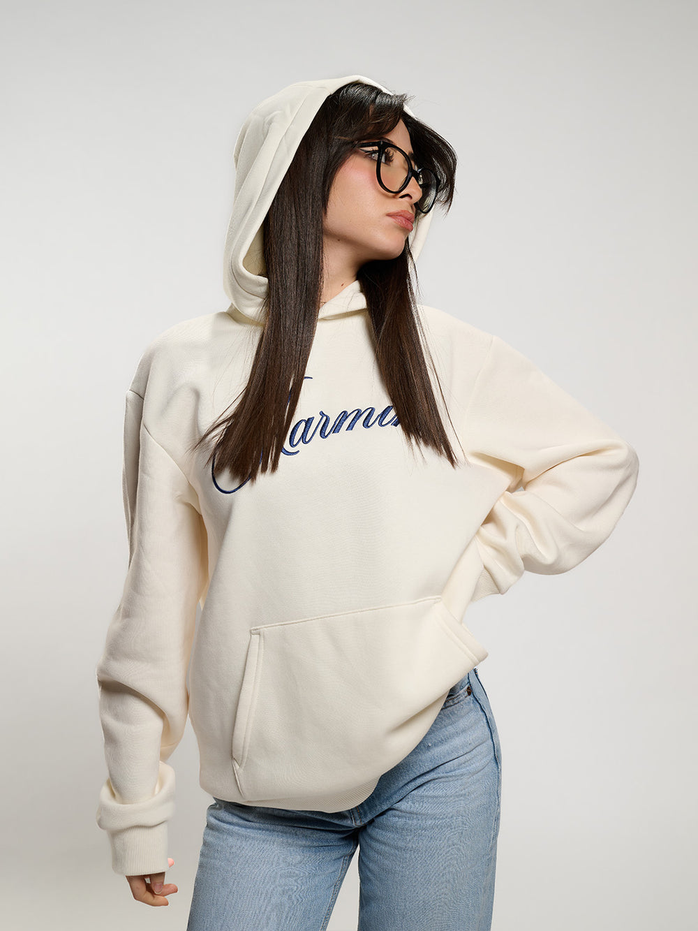 Beige Campus Hoodie