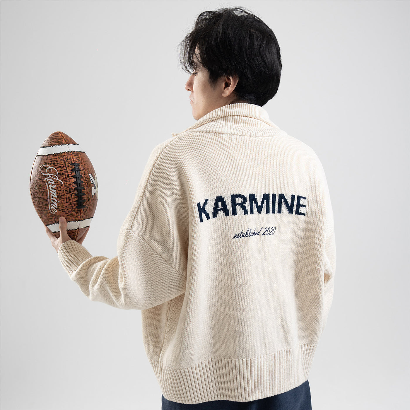 Pull Zip Knit Beige